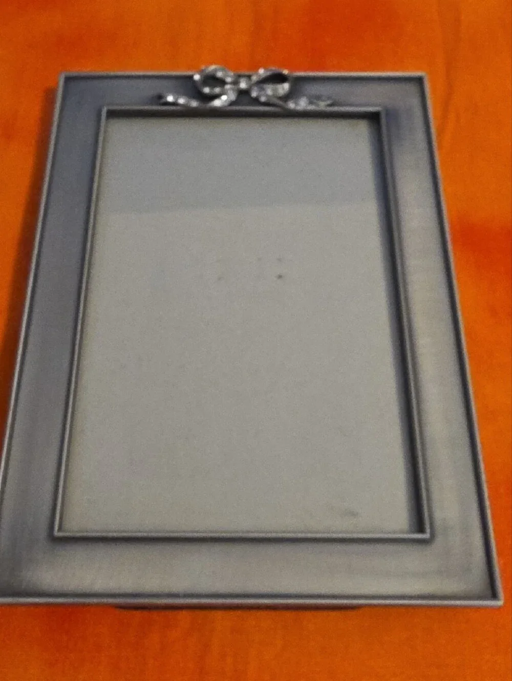 Carr Silver Picture Frame with Bow Accent